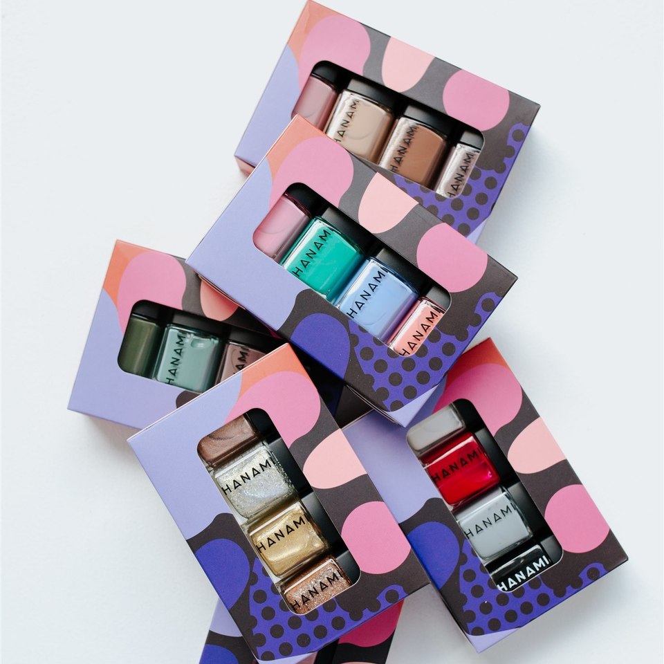 Packs of Hanami Nail Polishes